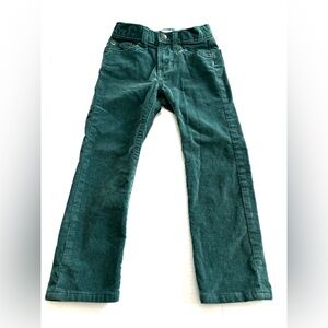 J.Crew Crewcuts Stretch Corduroy Pants Straight Leg Teal Adjustable Waist Boys 4